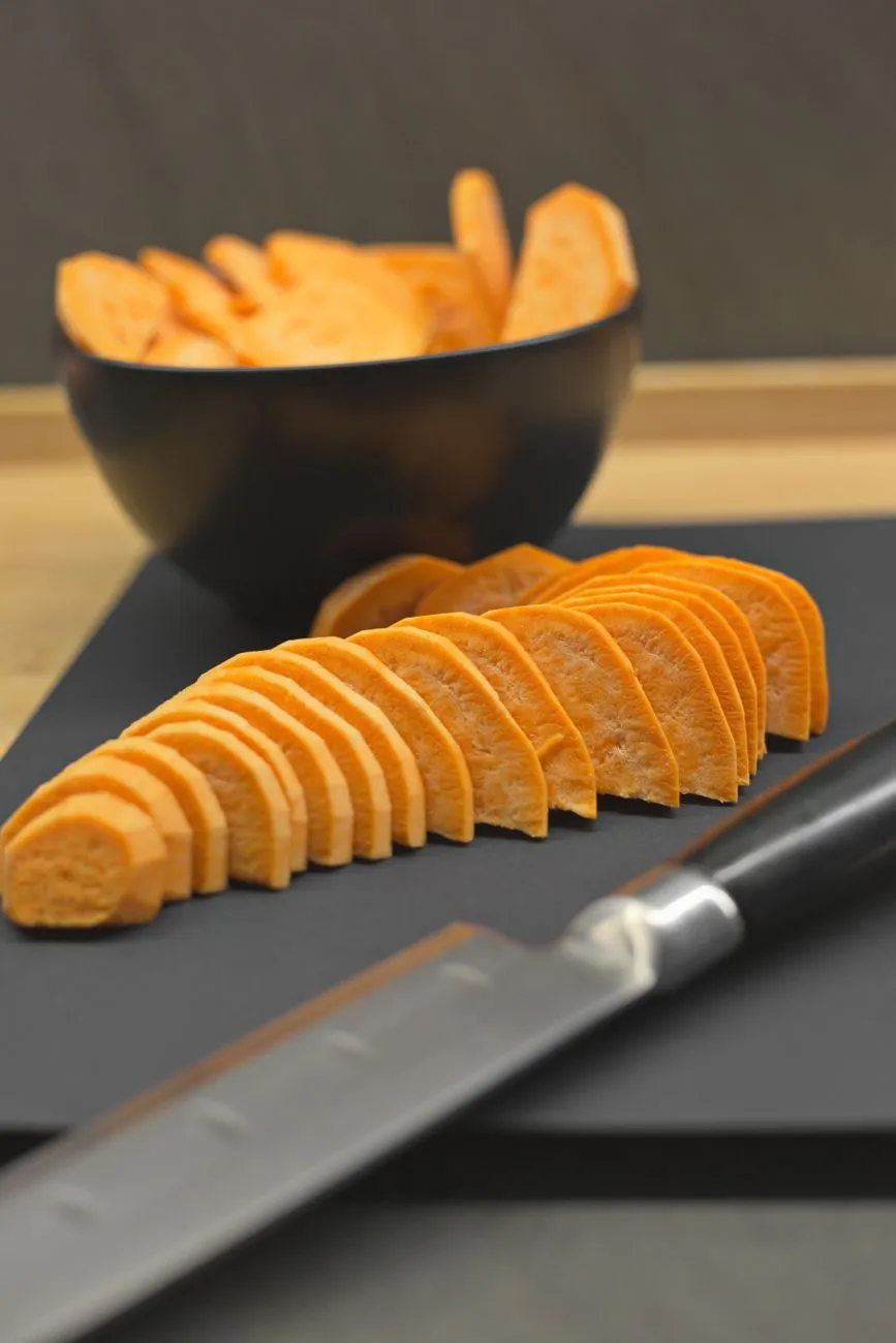 Tablespoon of mashed sweet potato for dog portions
