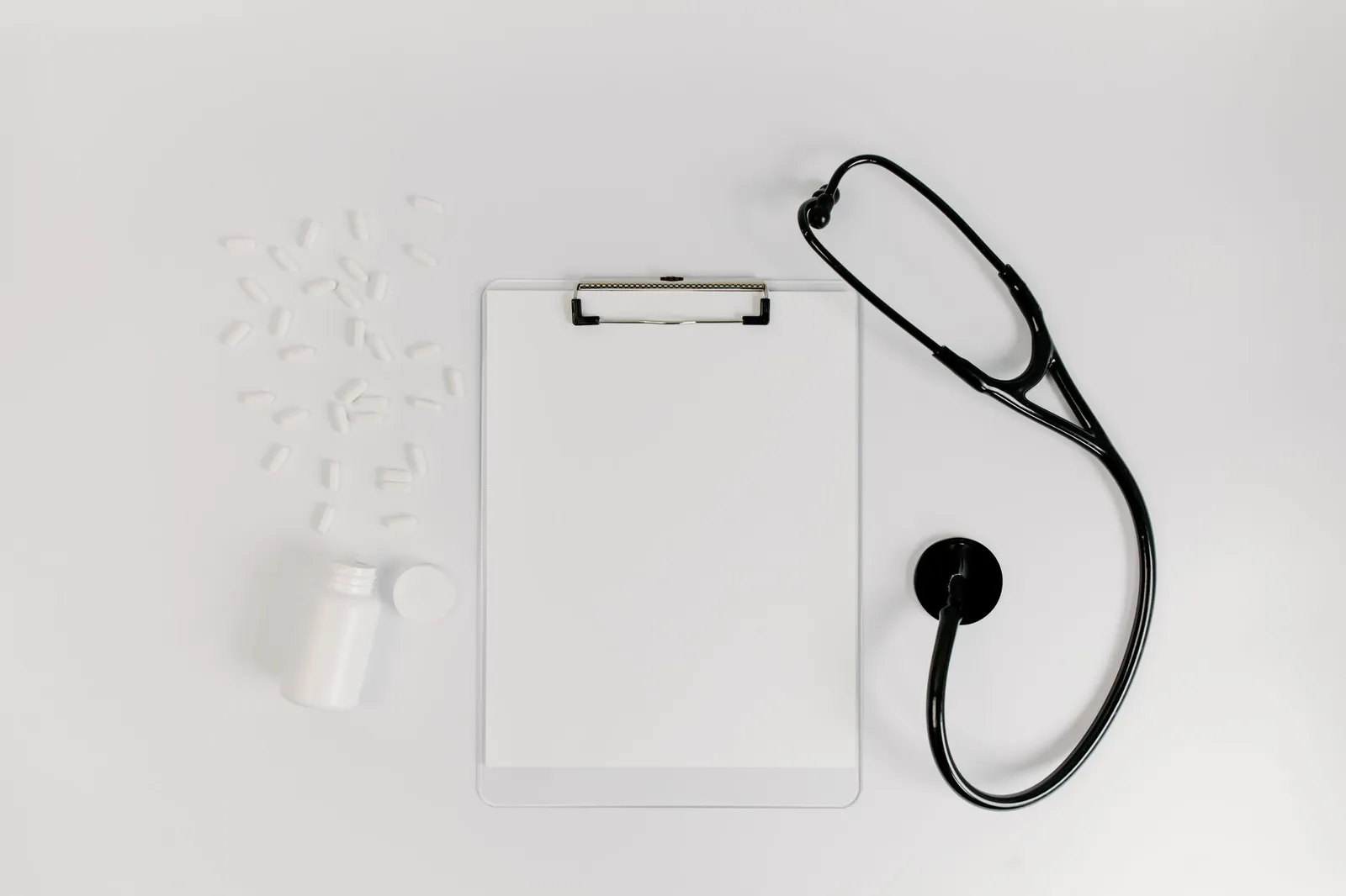 Veterinary clipboard and pet medical records after vaccination