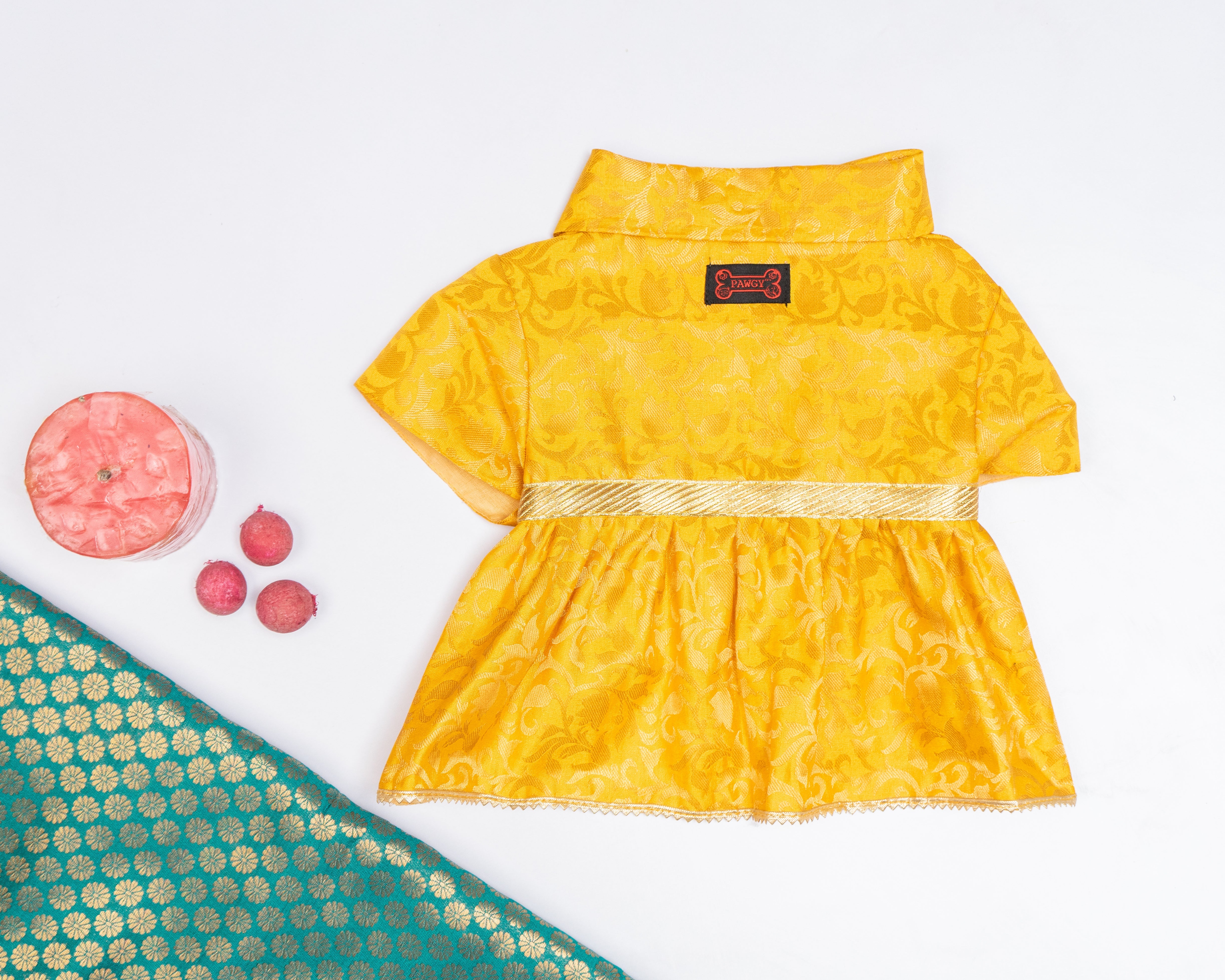 Pawgy Pets Occasion Wear Dress Yellow for Dogs – image 3