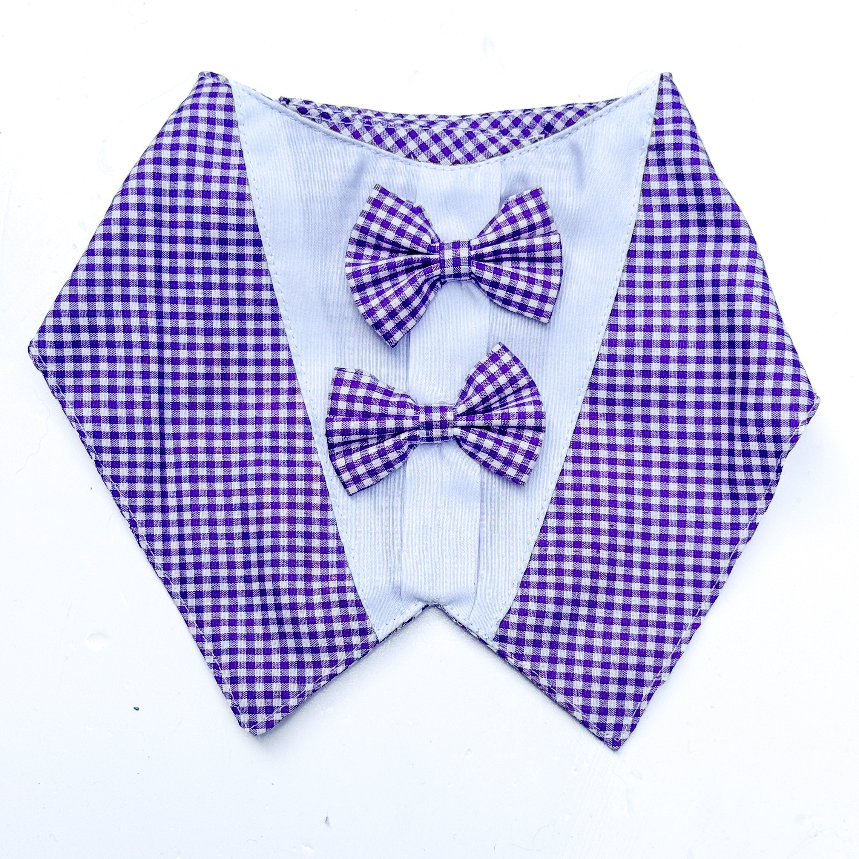 Pawgy Pets Casual Check Bandana: Purple for Dogs & Cats – image 3