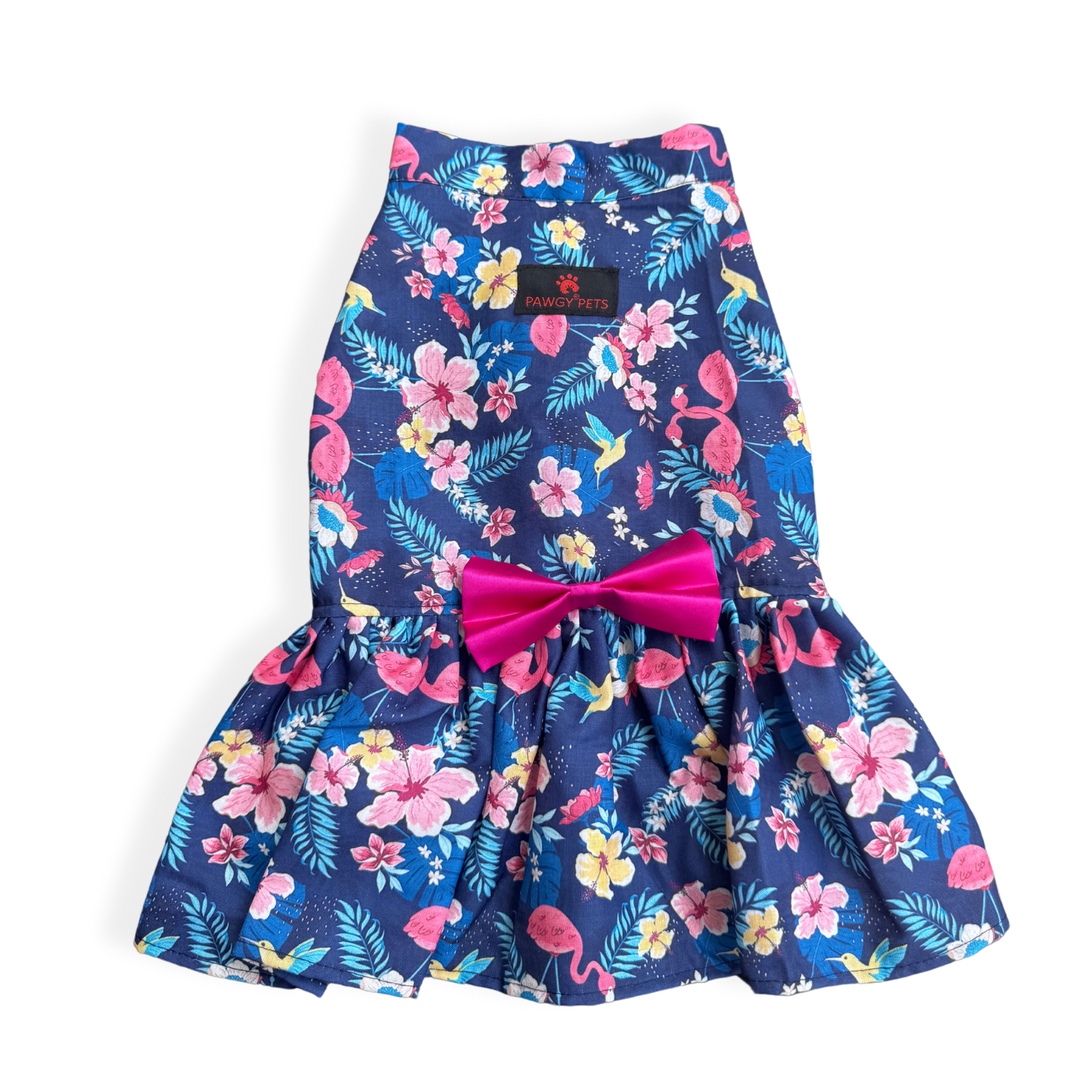 Pawgy Pets Hawaiian Flamingo Dress Navy Blue for Dogs – image 3