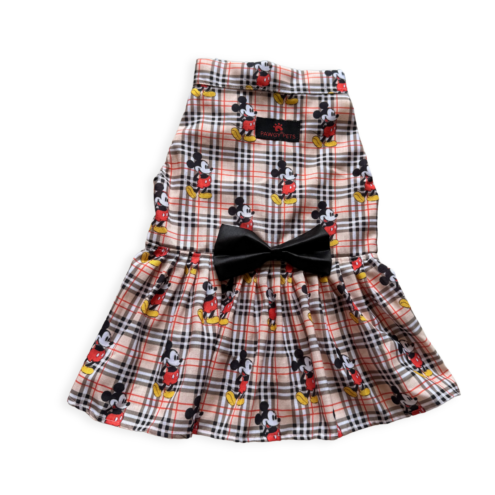 Pawgy Pets Mickey Check Dress Beige for Dogs – image 5