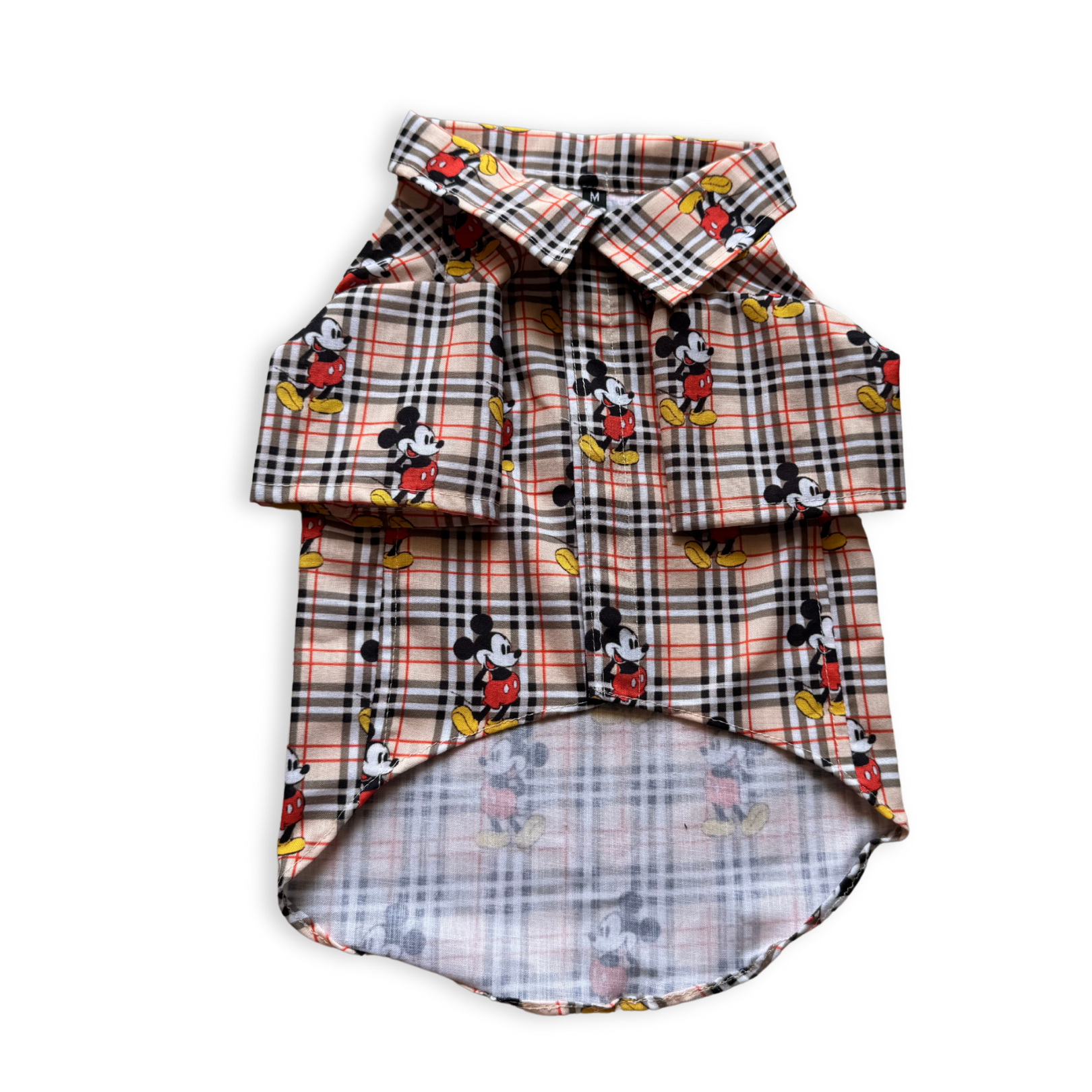 Pawgy Pets Mickey Check Shirt Beige for Dogs – image 5