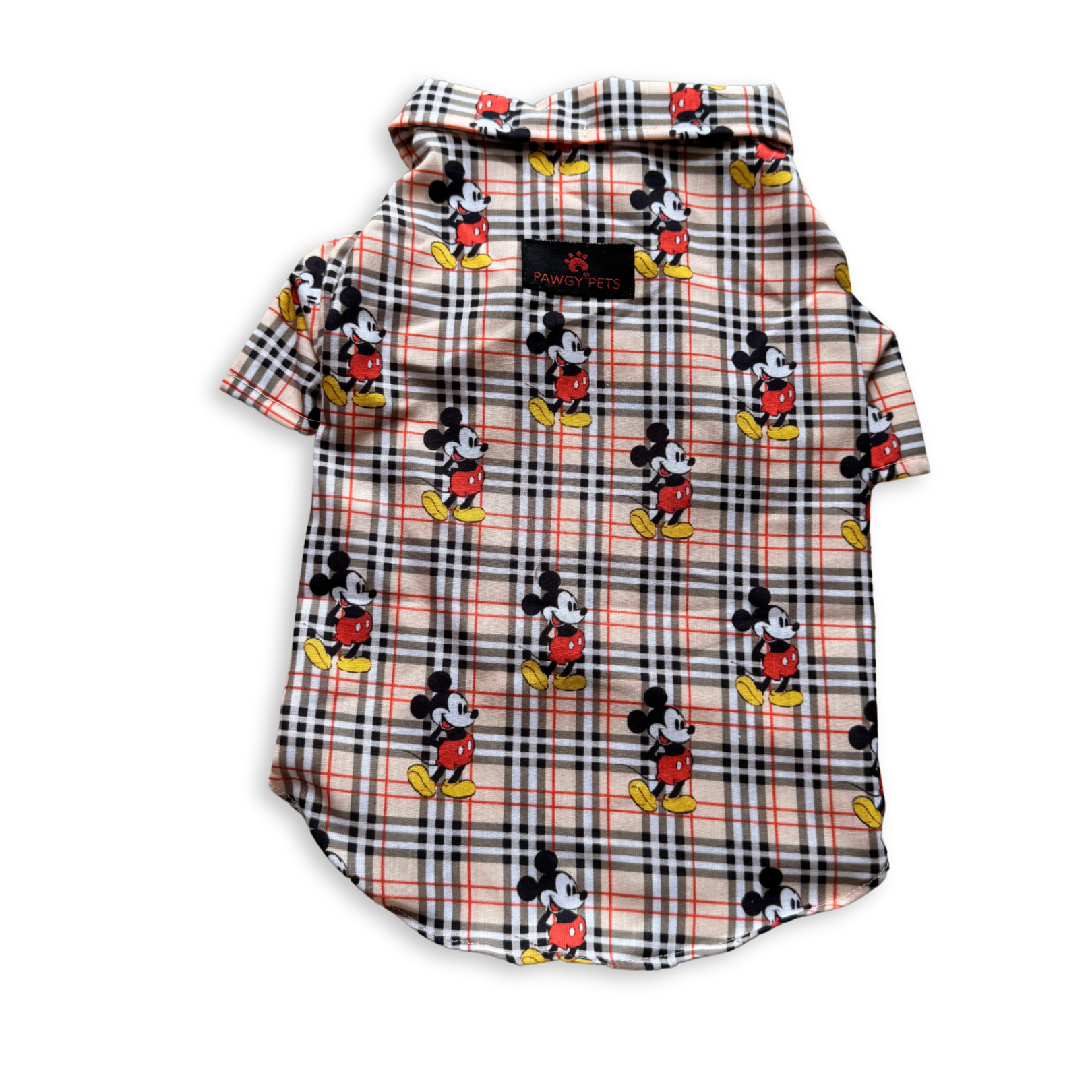Pawgy Pets Mickey Check Shirt Beige for Dogs – image 6