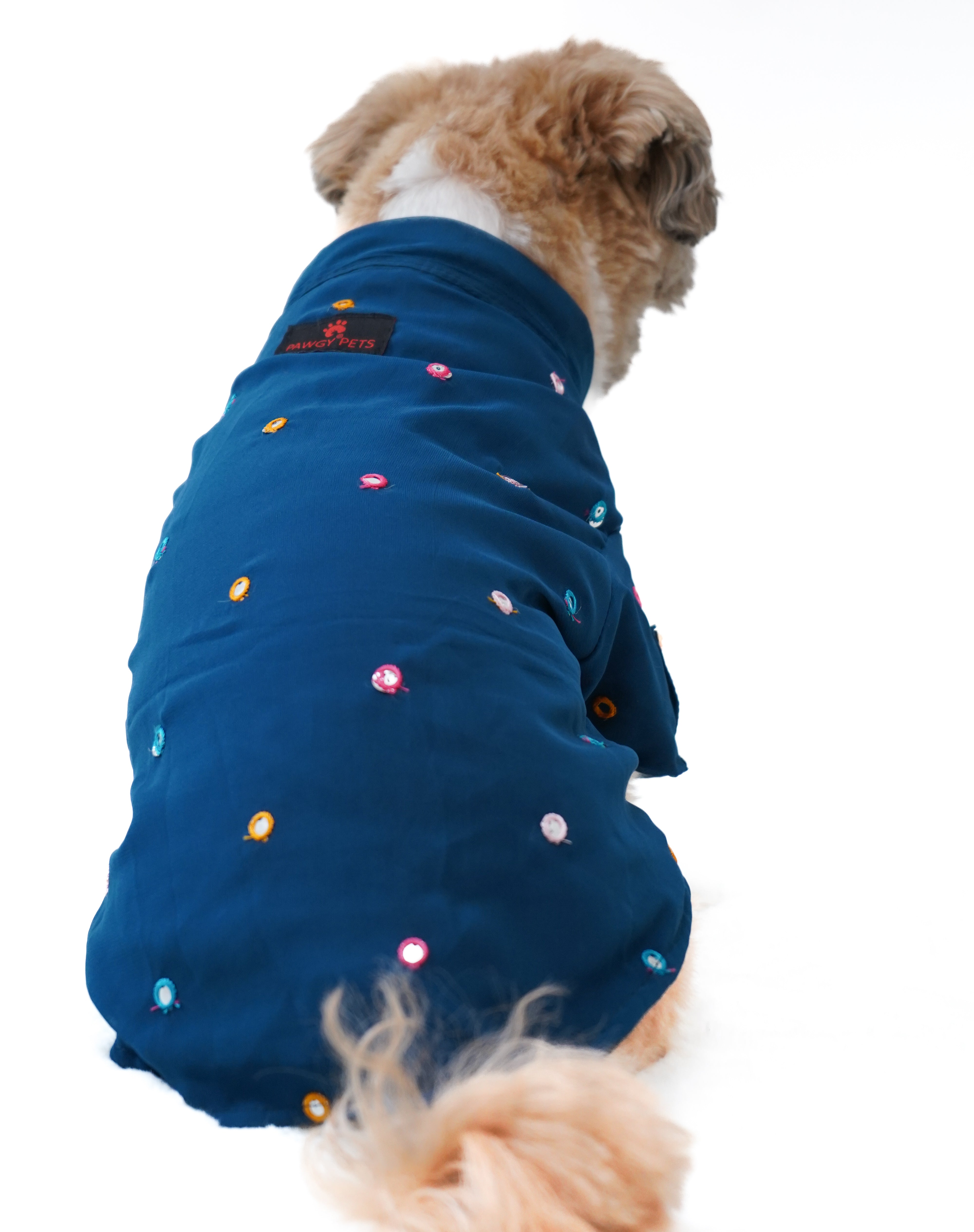 Pawgy Pets Festive Shirt Peacock Blue for Dogs – image 4