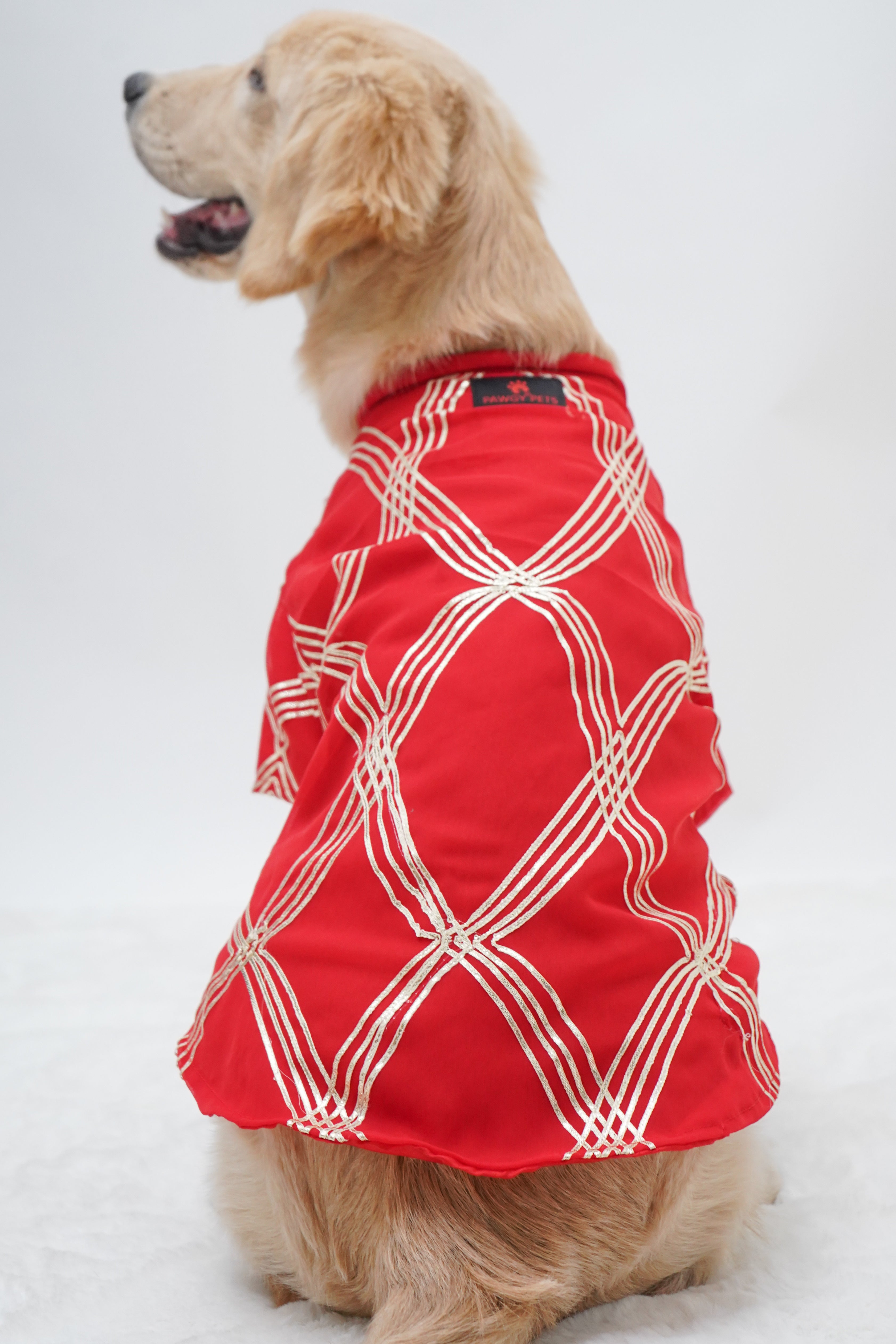 Pawgy Pets Festive Shirt Red Gota for Dogs – image 5