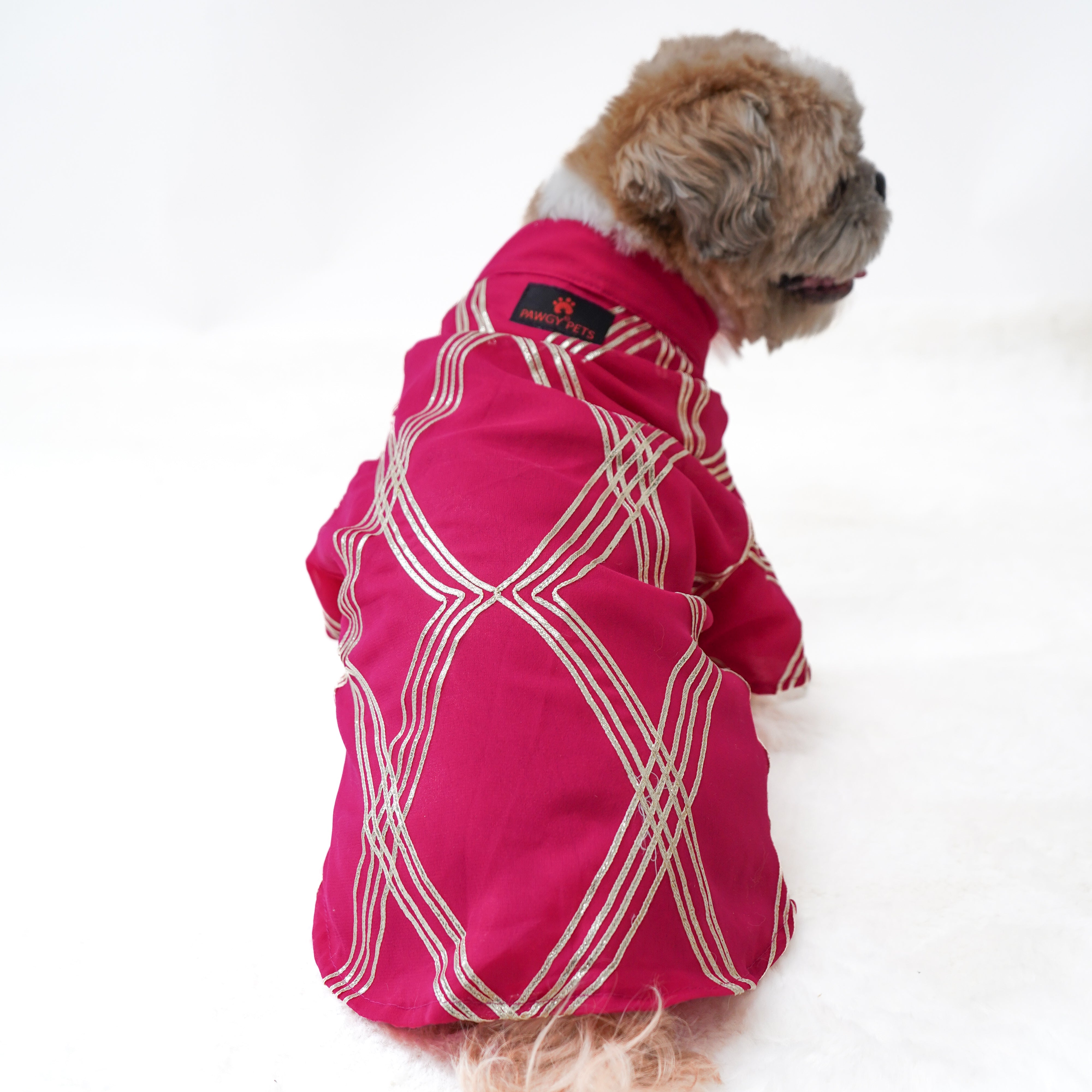 Pawgy Pets Festive Shirt Hot Pink Gota for Dogs – image 2