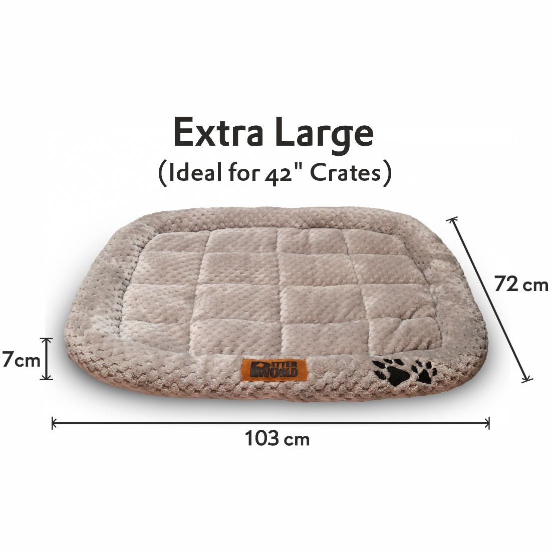 Petter World All Weather Ultra Soft Dog Mat with Padded Perimeters for Head & Jaw Support, Meteorite – image 8