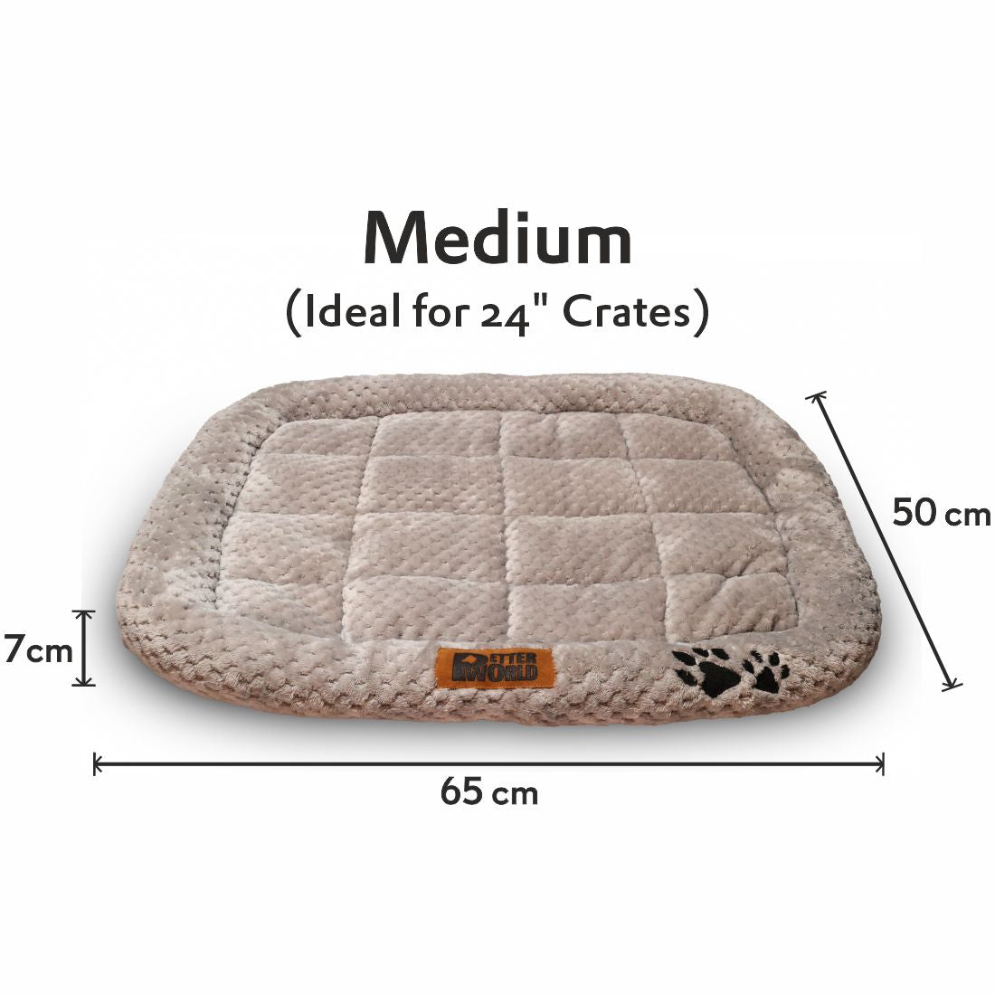 Petter World All Weather Ultra Soft Dog Mat with Padded Perimeters for Head & Jaw Support, Meteorite – image 6