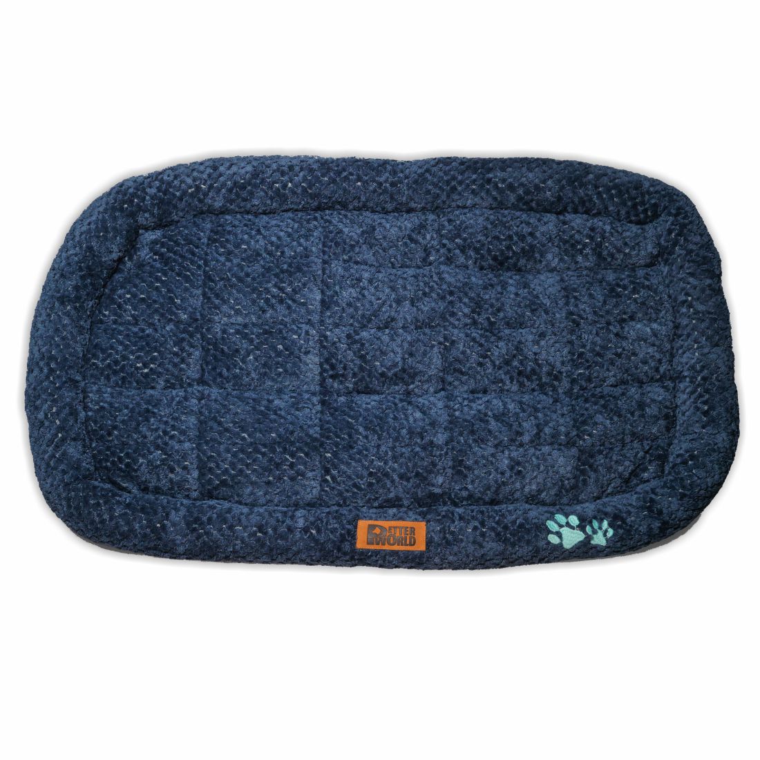 Petter World All Weather Ultra Soft Dog Mat with Padded Perimeters for Head & Jaw Support, Ensign Blue – image 3