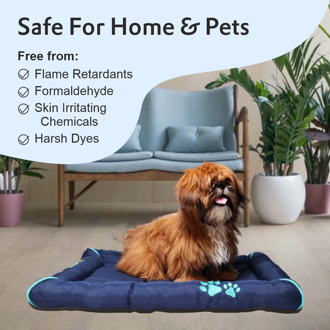 Petter World Waterproof Dog Mat with Padded Perimeters for Head & Paw Support – image 11