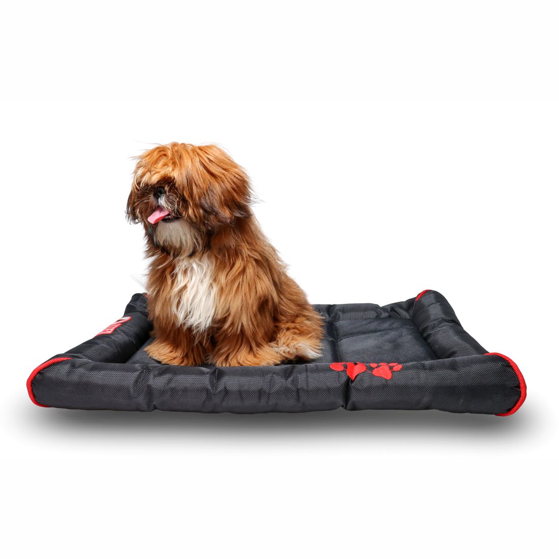 Petter World Waterproof Dog Mat with Padded Perimeters for Head & Paw Support, Jet Black – image 2
