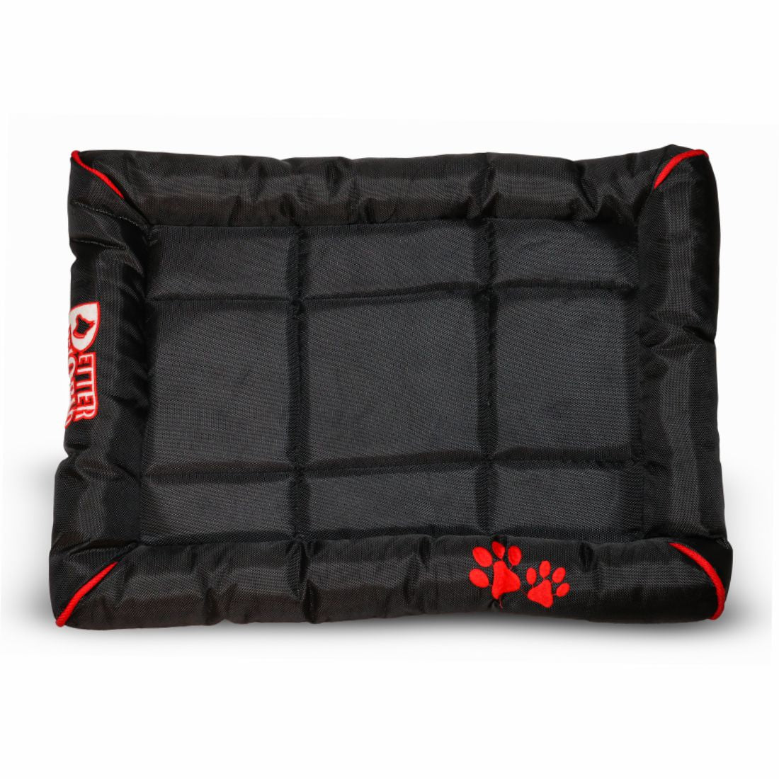 Petter World Waterproof Dog Mat with Padded Perimeters for Head & Paw Support, Jet Black – image 3