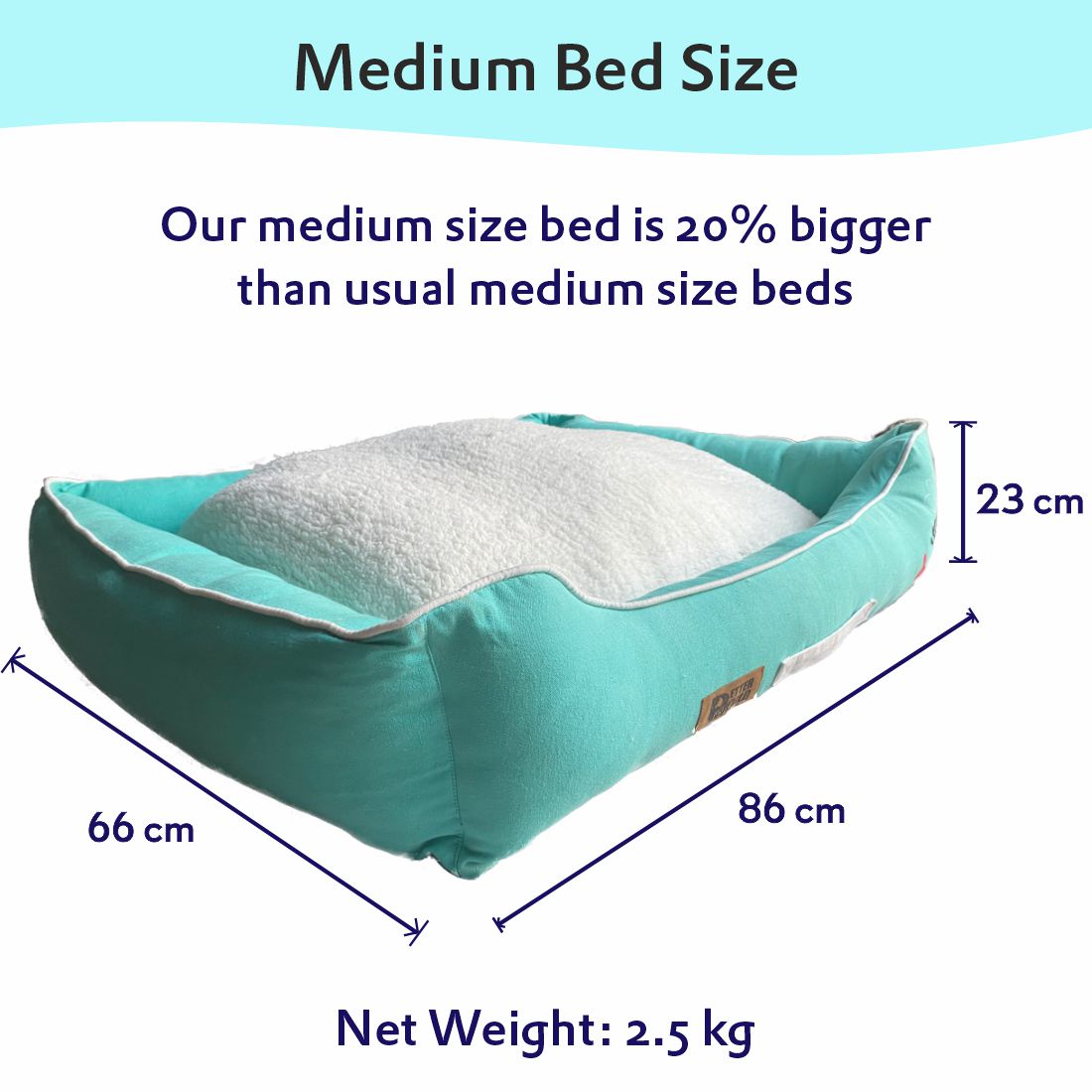 Petter World Luxury Turquoise Lounger Bed with Removable Cushion – image 10