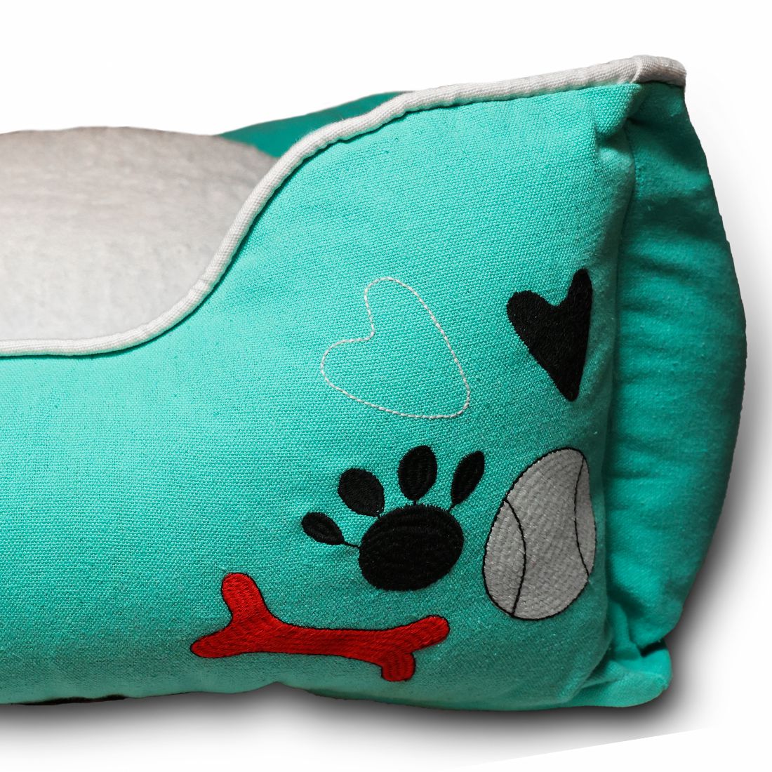 Petter World Luxury Turquoise Lounger Bed with Removable Cushion – image 5