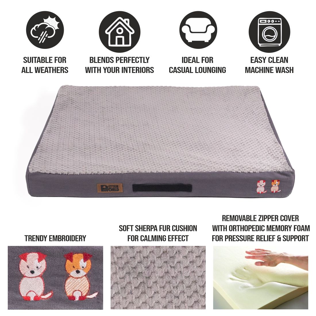Petter World Orthopedic Memory Foam Bed – image 5