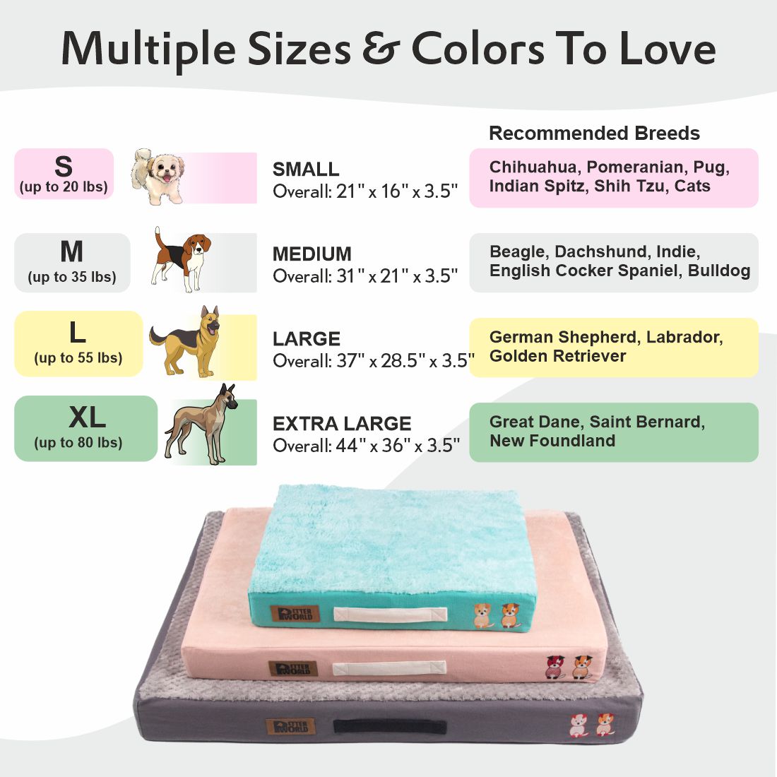 Petter World Orthopedic Memory Foam Bed – image 6