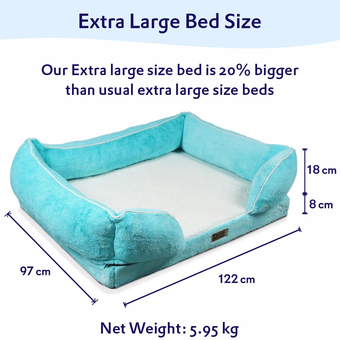 Petter World Orthopedic Foam Sofa Bed - Turquoise – image 9