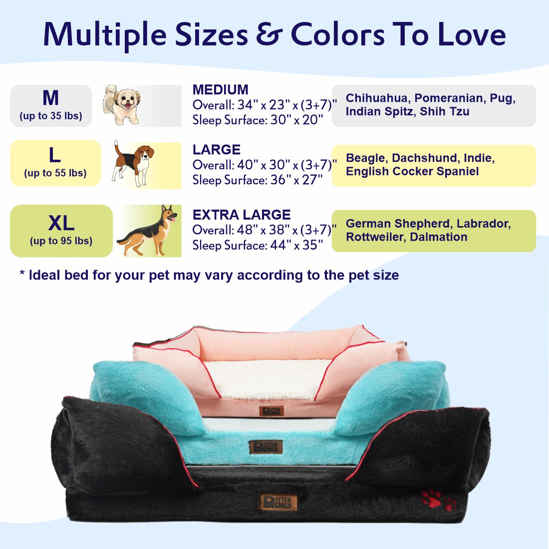 Petter World Orthopedic Foam Sofa Bed - Turquoise – image 6