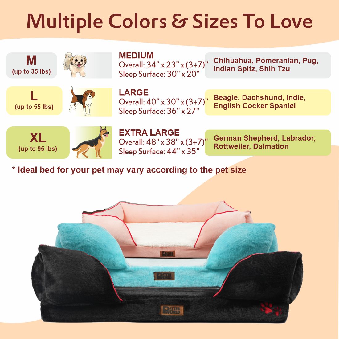 Petter World Orthopedic Foam Sofa Bed - Peach Pearl – image 7