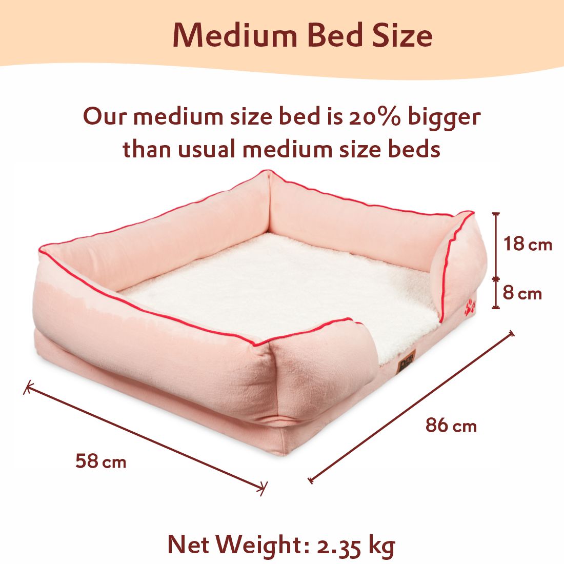 Petter World Orthopedic Foam Sofa Bed - Peach Pearl – image 8