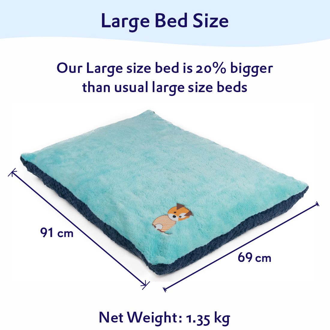 Petter World Chopped Foam Pillow Bed – image 11