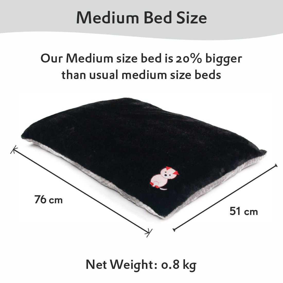 Petter World Chopped Foam Pillow Bed - Meteorite & Jet Black – image 10