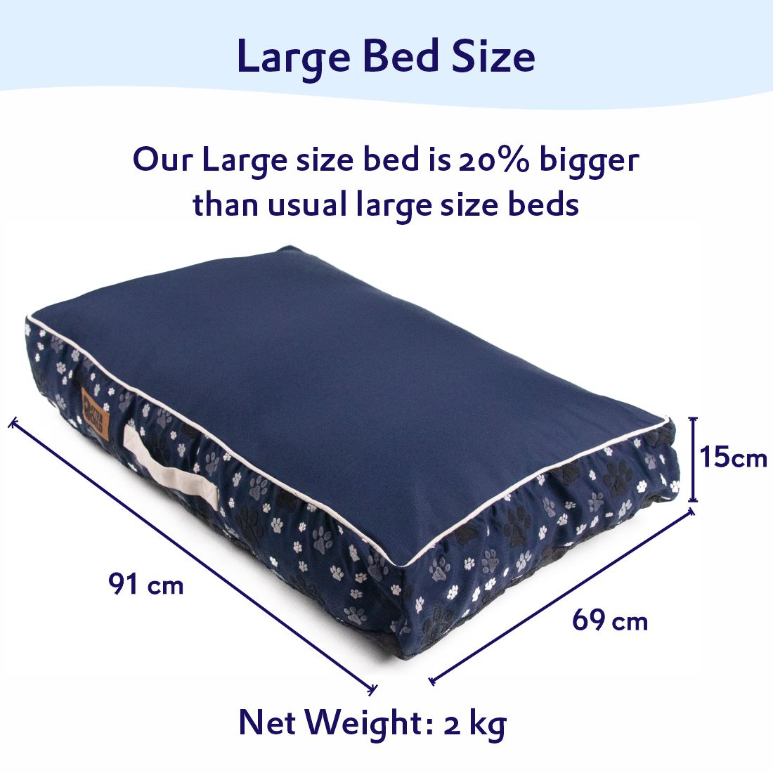 Petter World Waterproof Cushion Mattress - Ensign Blue – image 9