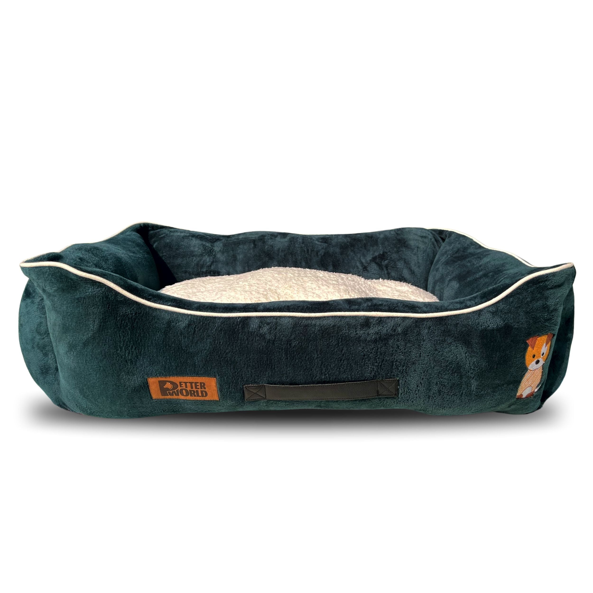 Petter World Luxury Bottle Green Lounger Bed with Removable Cushion – image 7