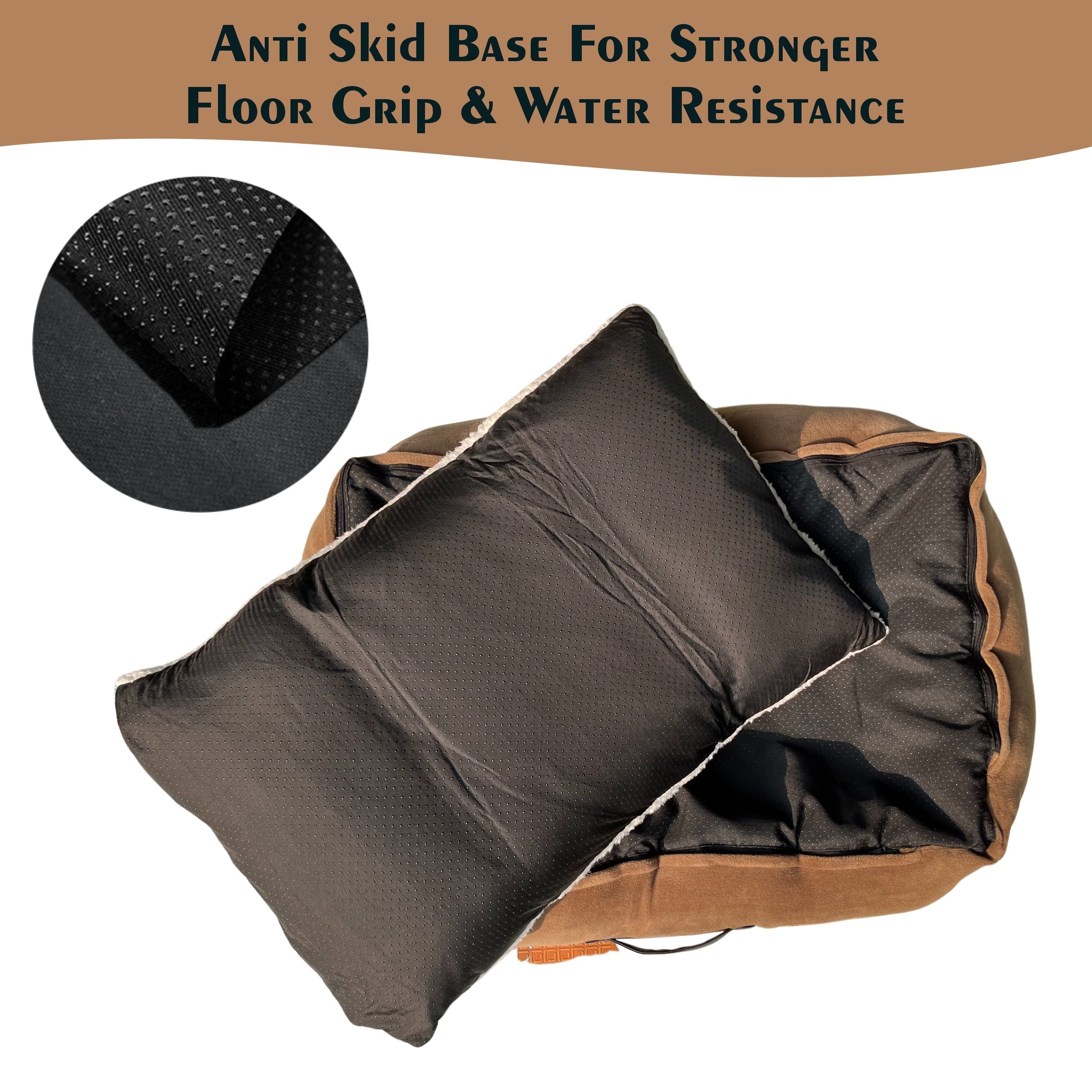 Petter World Luxury Mocha Brown Lounger Bed with Removable Cushion – image 14