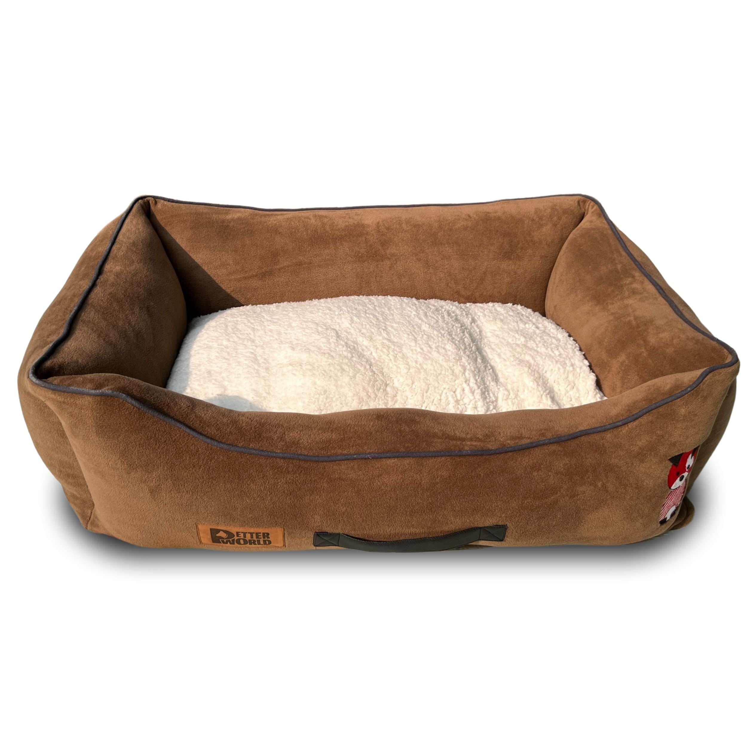 Petter World Luxury Mocha Brown Lounger Bed with Removable Cushion – image 9