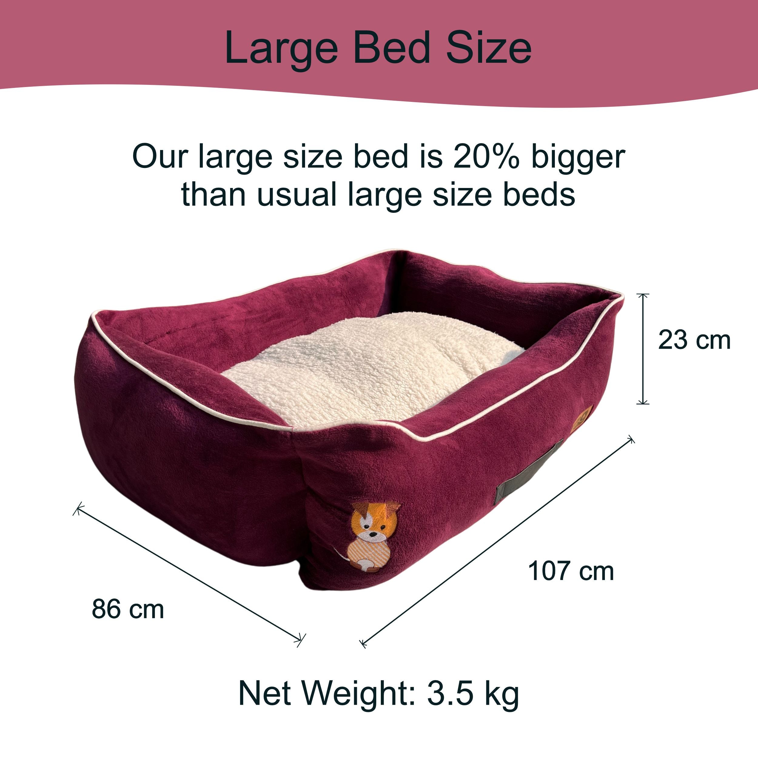 Petter World Luxury Mulled Wine Lounger Bed with Removable Cushion – image 12