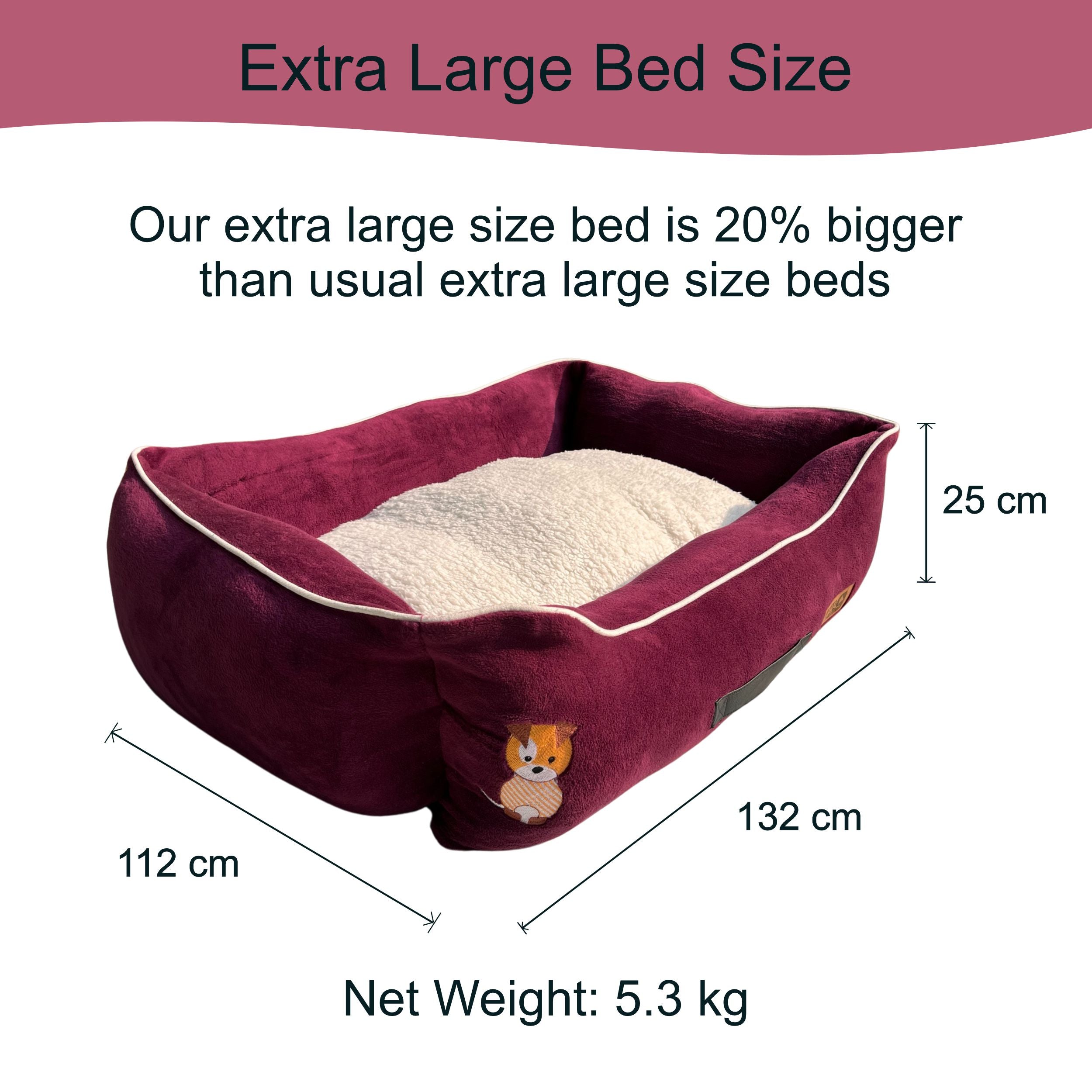 Petter World Luxury Mulled Wine Lounger Bed with Removable Cushion – image 13