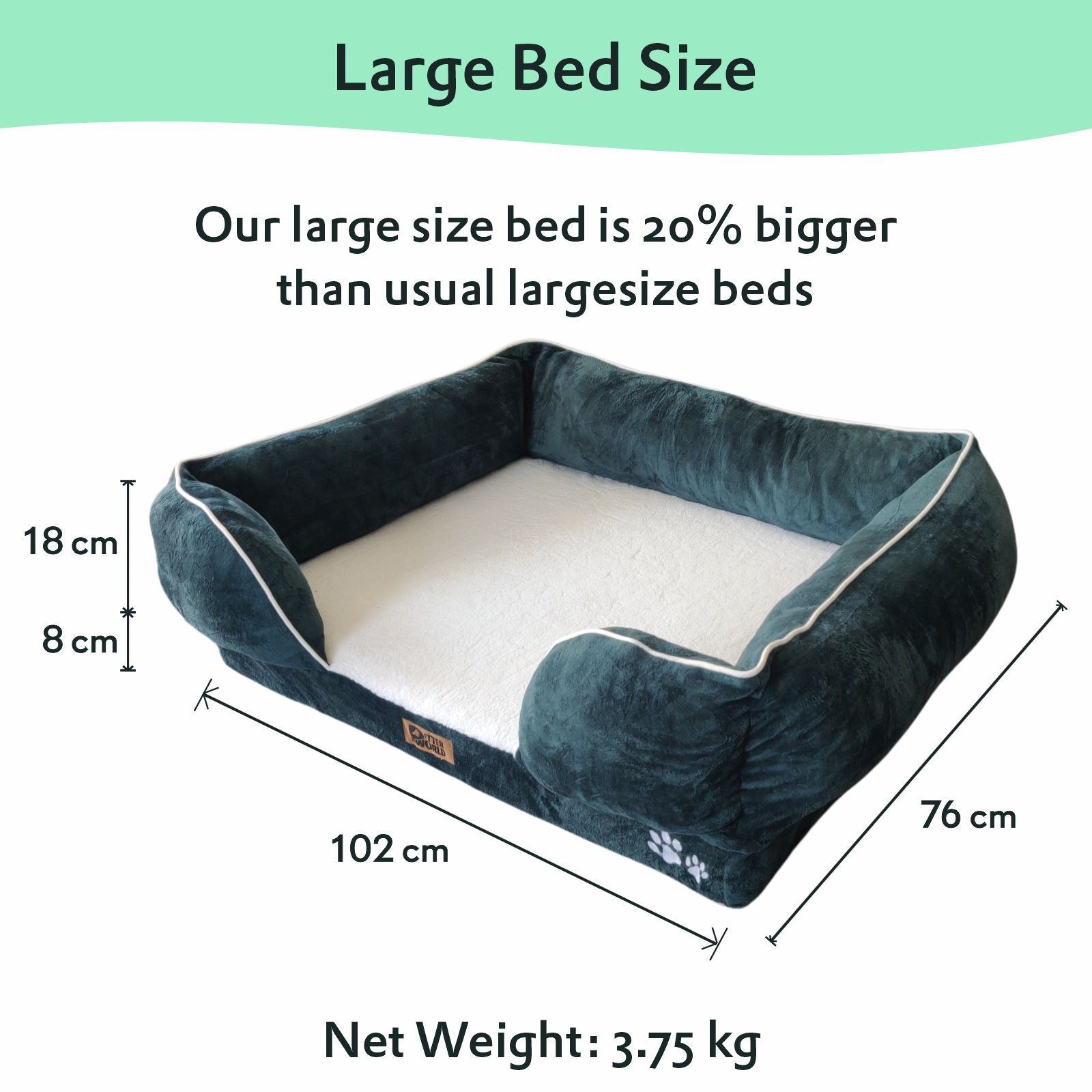 Petter World Orthopedic Foam Sofa Bed - Bottle Green – image 7