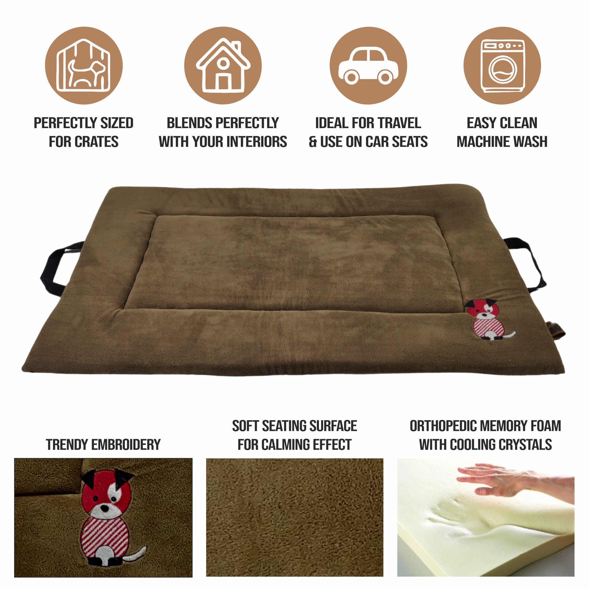 Petter World Memory Foam Mat - Mocha Brown – image 2