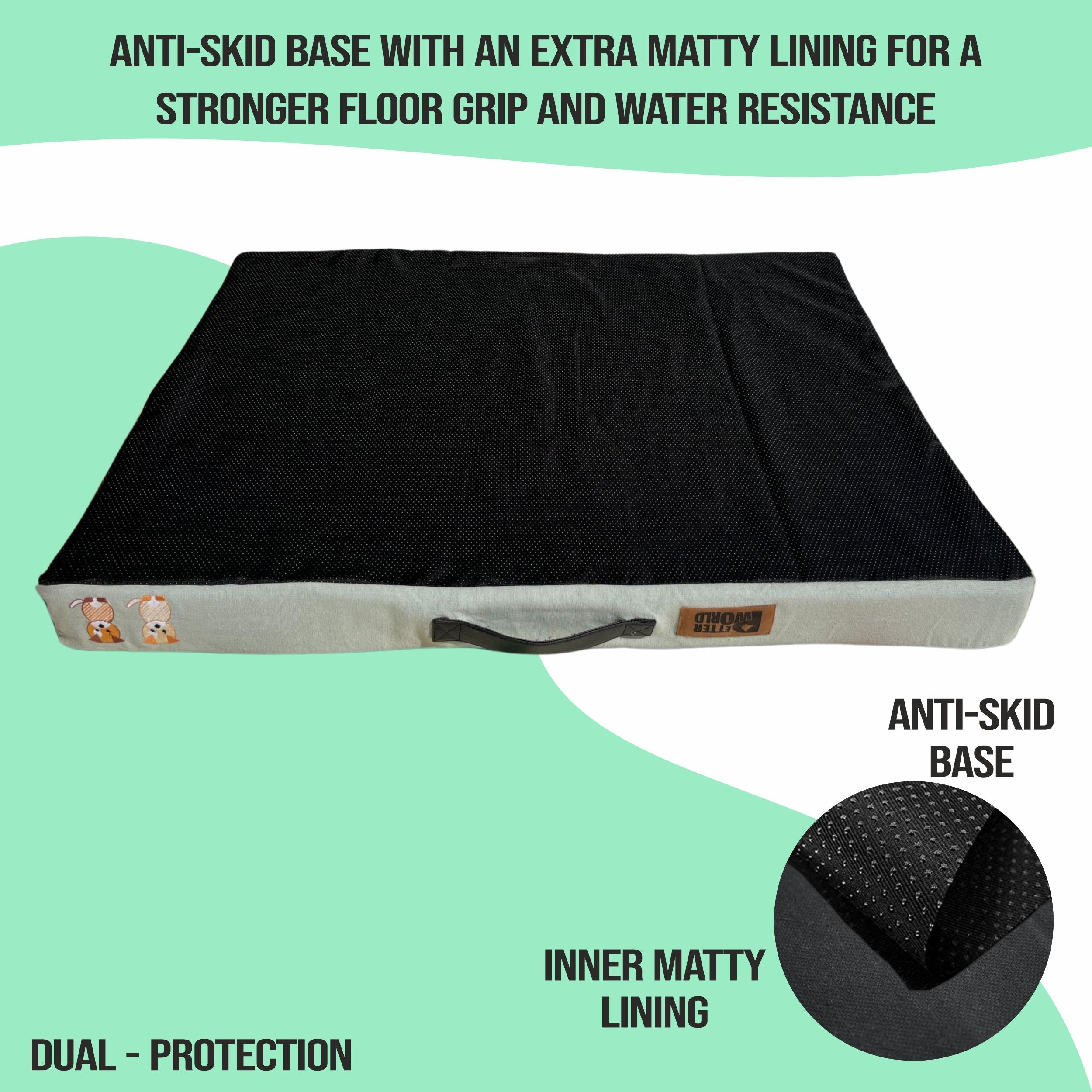 Petter World Orthopedic Memory Foam Bed - Bottle Green – image 10