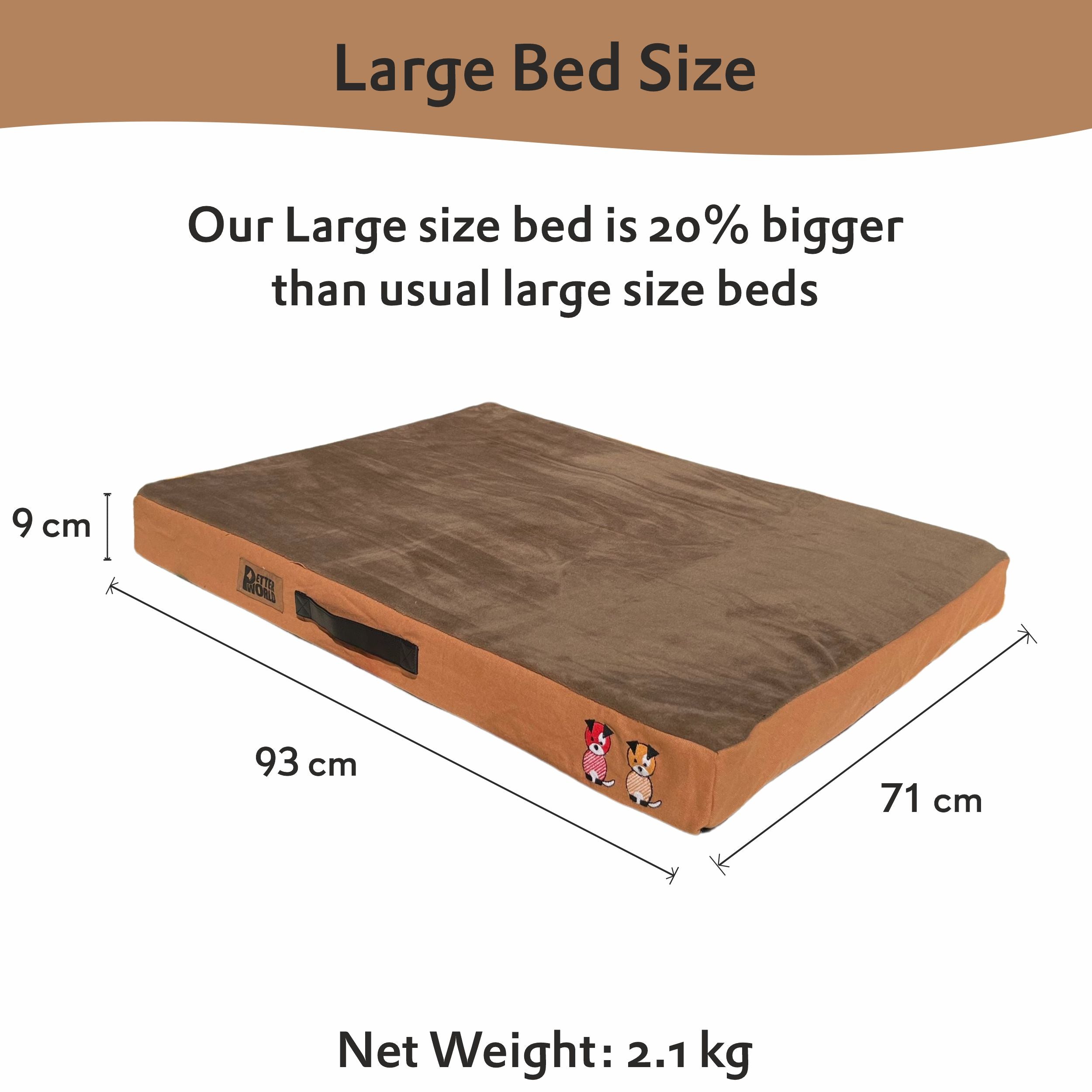 Petter World Orthopedic Memory Foam Bed - Mocha Brown – image 8