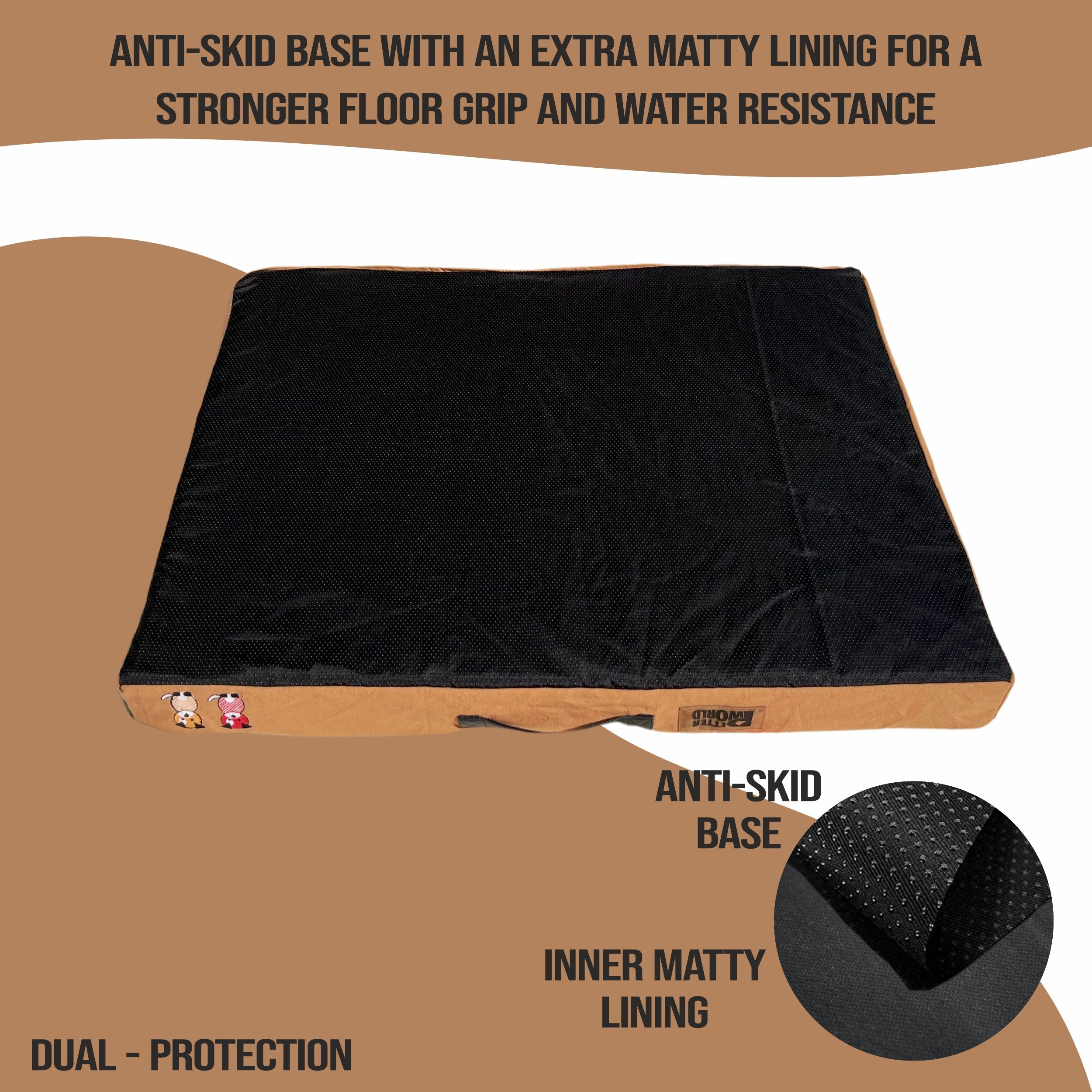 Petter World Orthopedic Memory Foam Bed - Mocha Brown – image 10