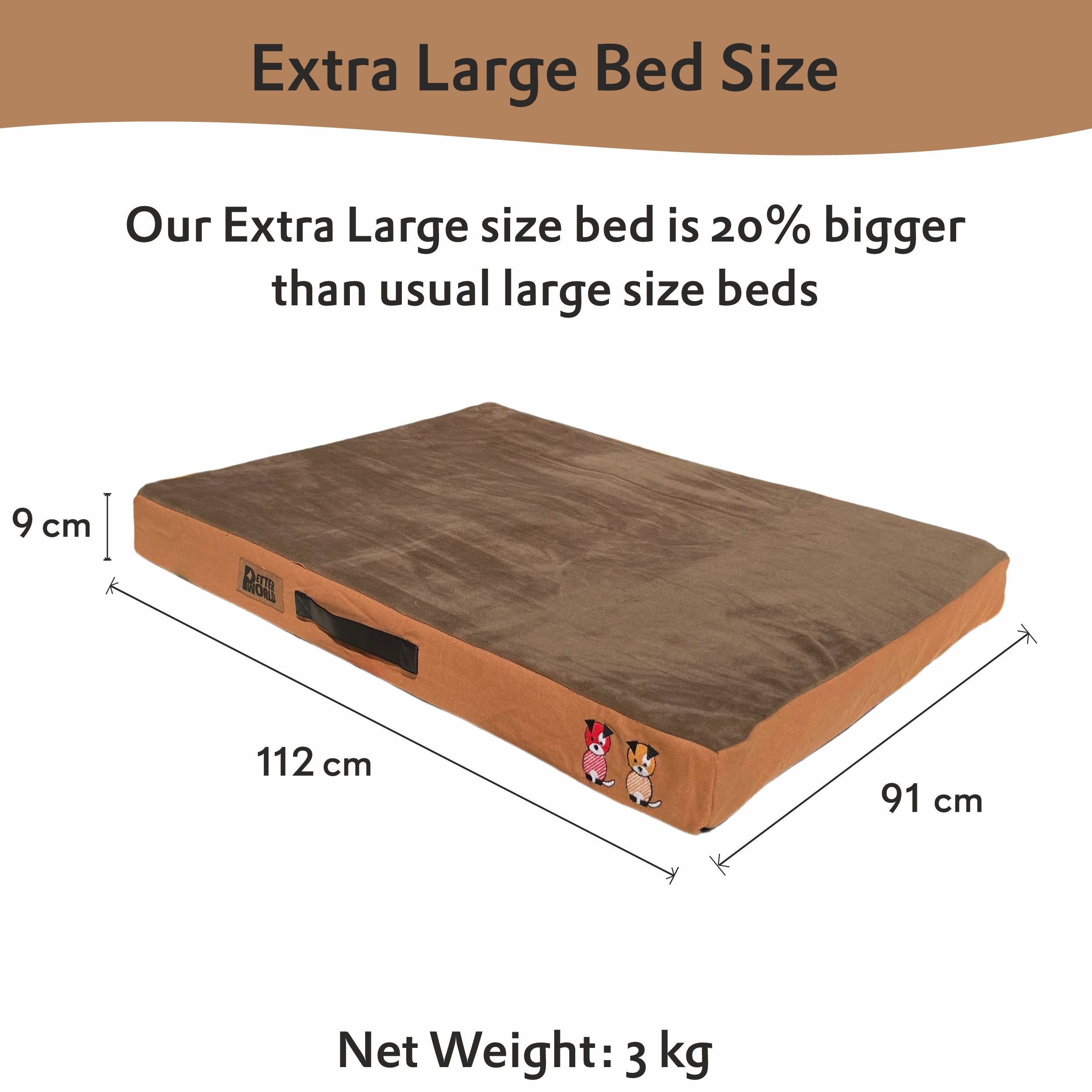 Petter World Orthopedic Memory Foam Bed - Mocha Brown – image 9