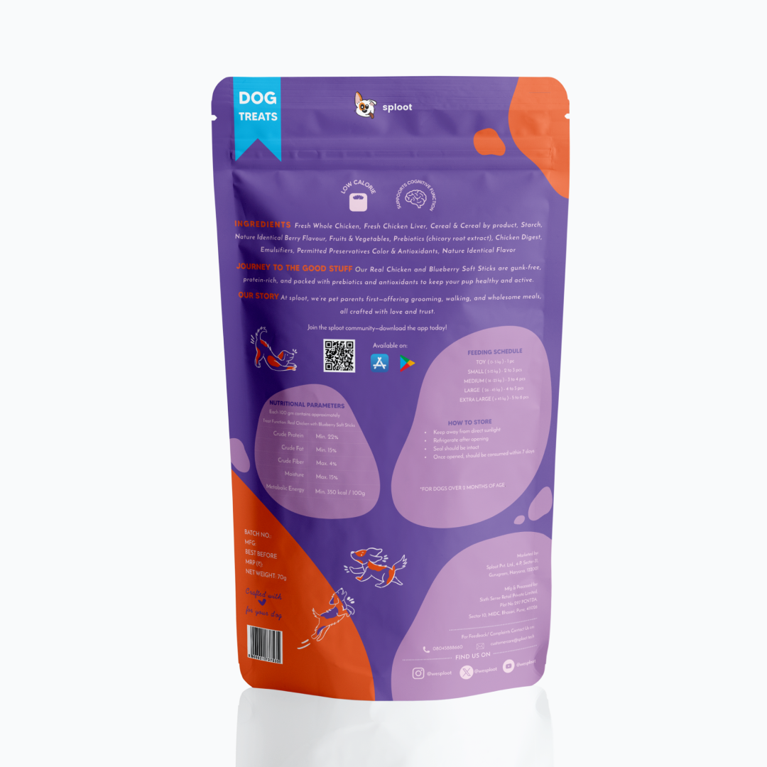 Sploot Chicken and Blueberry Soft Sticks – image 7